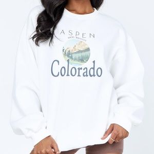 Princess polly size 6 Colorado white sweatshirt